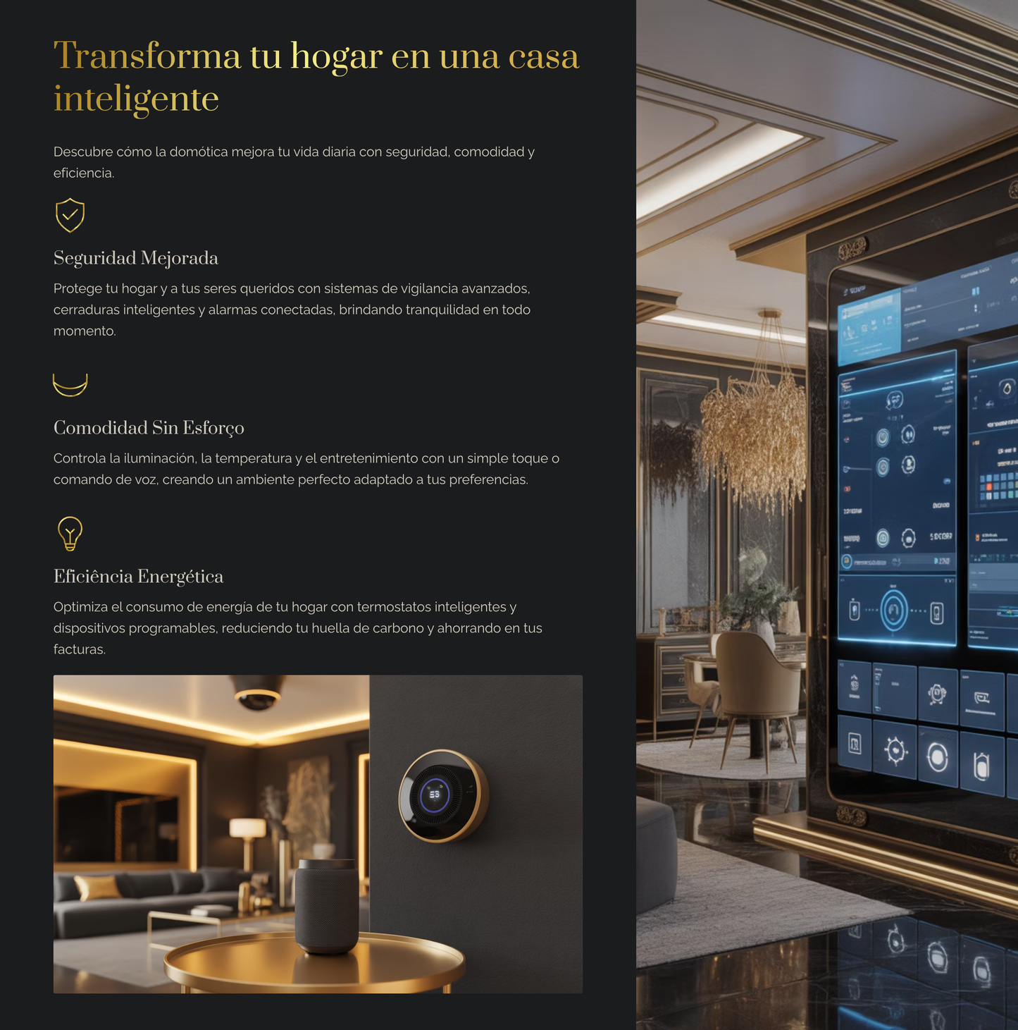 Convierte tu hogar en un espacio moderno, seguro, eficiente y totalmente automatizado — sin complicaciones.