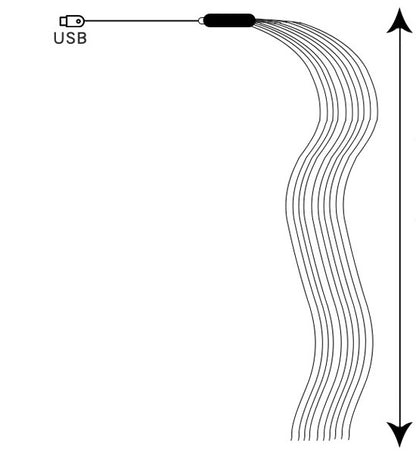 LED Waterfall Curtain String Light Dynamic Meteor Shower Rain Effect Fairy Icicle Lamp