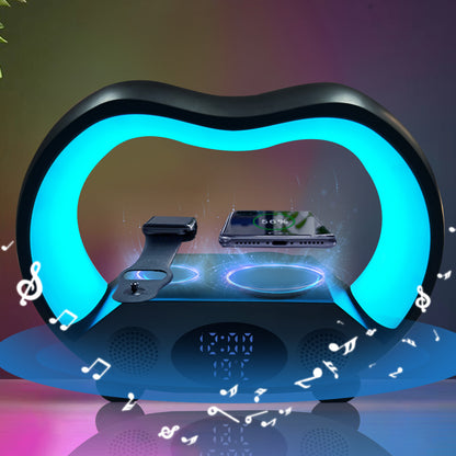 ✨ 2024年新作｜6 in 1 スマート多機能ワイヤレスライトスピーカー（Bluetooth対応・リモコン付き） ✨Lamp Multi-function Wireless Charger Night Light Bluetooth-compatible Speaker