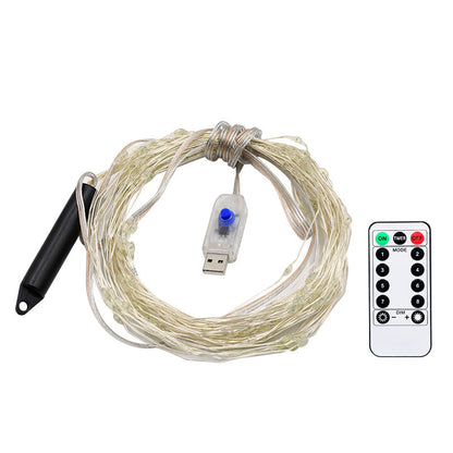 LED Waterfall Curtain String Light Dynamic Meteor Shower Rain Effect Fairy Icicle Lamp