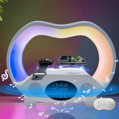 ✨ 2024年新作｜6 in 1 スマート多機能ワイヤレスライトスピーカー（Bluetooth対応・リモコン付き） ✨Lamp Multi-function Wireless Charger Night Light Bluetooth-compatible Speaker