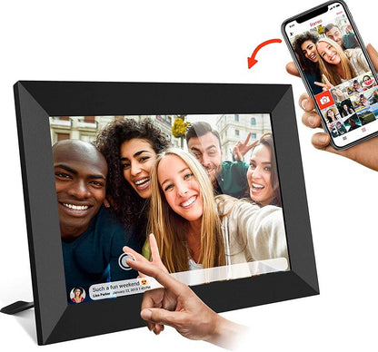 Frameo digital smart cloud photo frame 10.1 inch touch screen WiFi remote APP push play electronic album